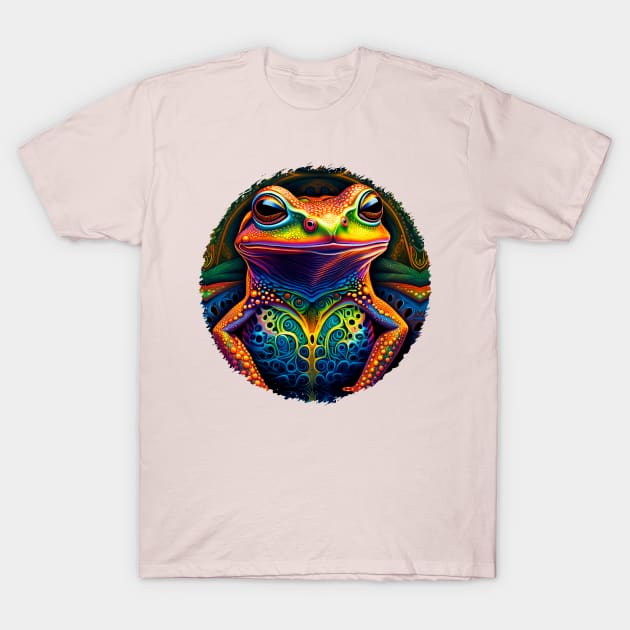 Froggy Animal Spirit (29) - Trippy Psychedelic Frog T-Shirt by TheThirdEye